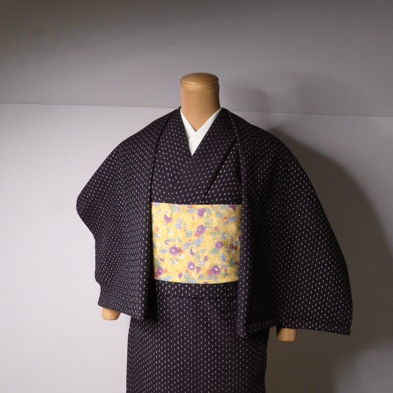 着物リメイク1773 久留米絣反物書生絣 トップス チュニック