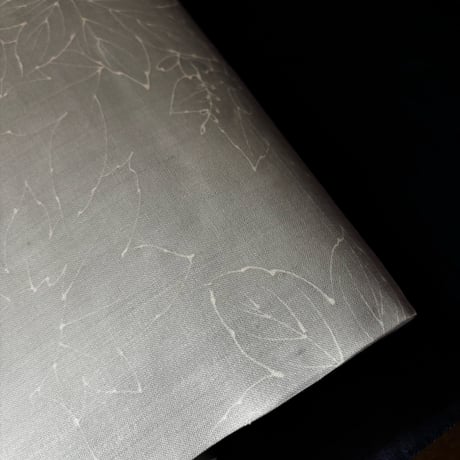 名古屋帯　楓の葉模様紗紬x無地節紬