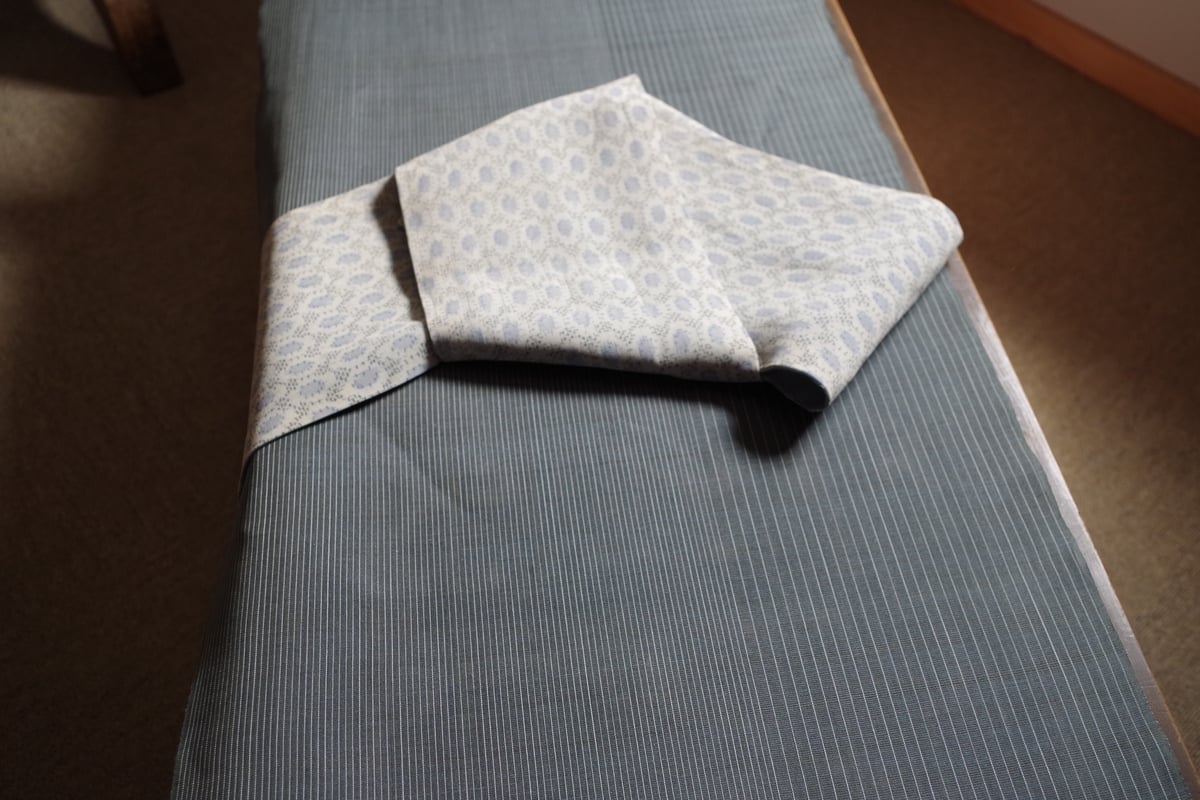 反物 能登上布 青鈍色光陰縞 | 野の草