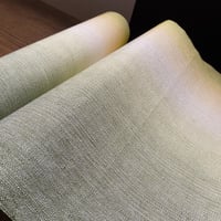 名古屋帯　ゆきはな　黄色から緑のぼかし　麻八寸帯