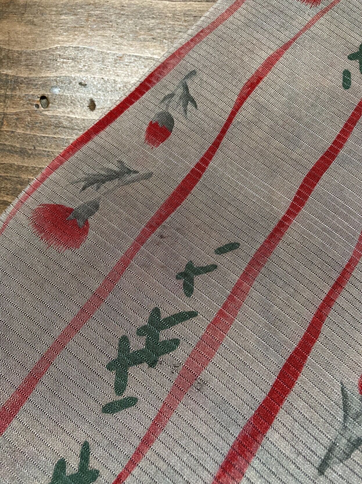 半幅帯 絽の薊模様 | 野の草