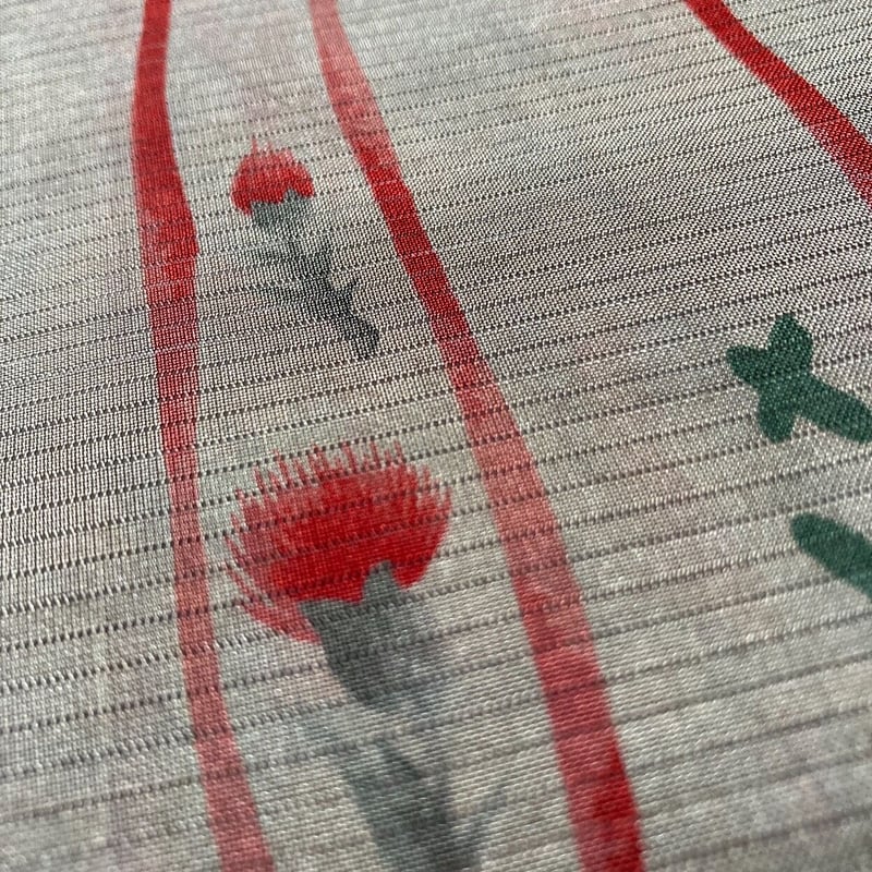 半幅帯 絽の薊模様 | 野の草