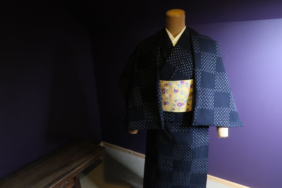 村雲絞り名古屋帯未使用珍品絞り小紋紬洒落物辛子色着物通