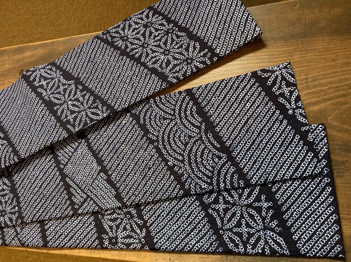 半幅帯 有松絞り鹿子 | 野の草