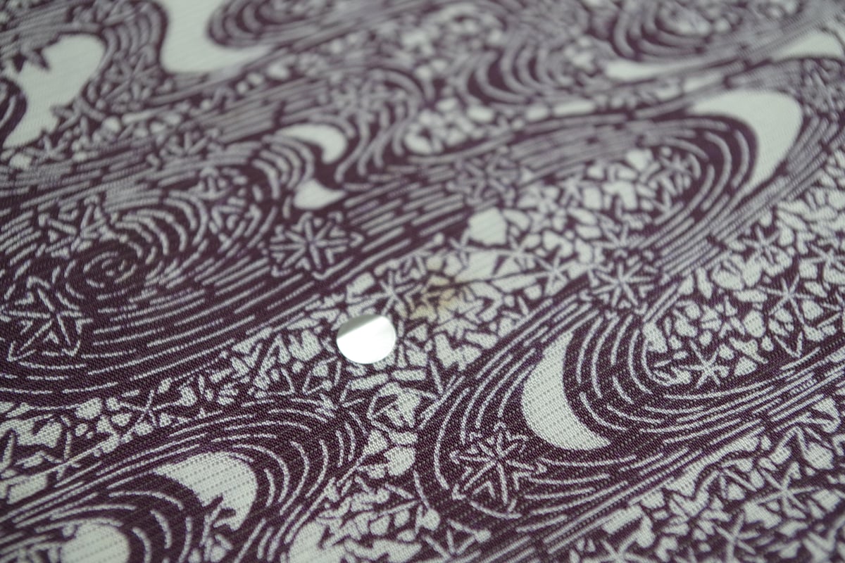 両面名古屋帯 竜田川模様駒絽x秋草模様綿紬 | 野の草