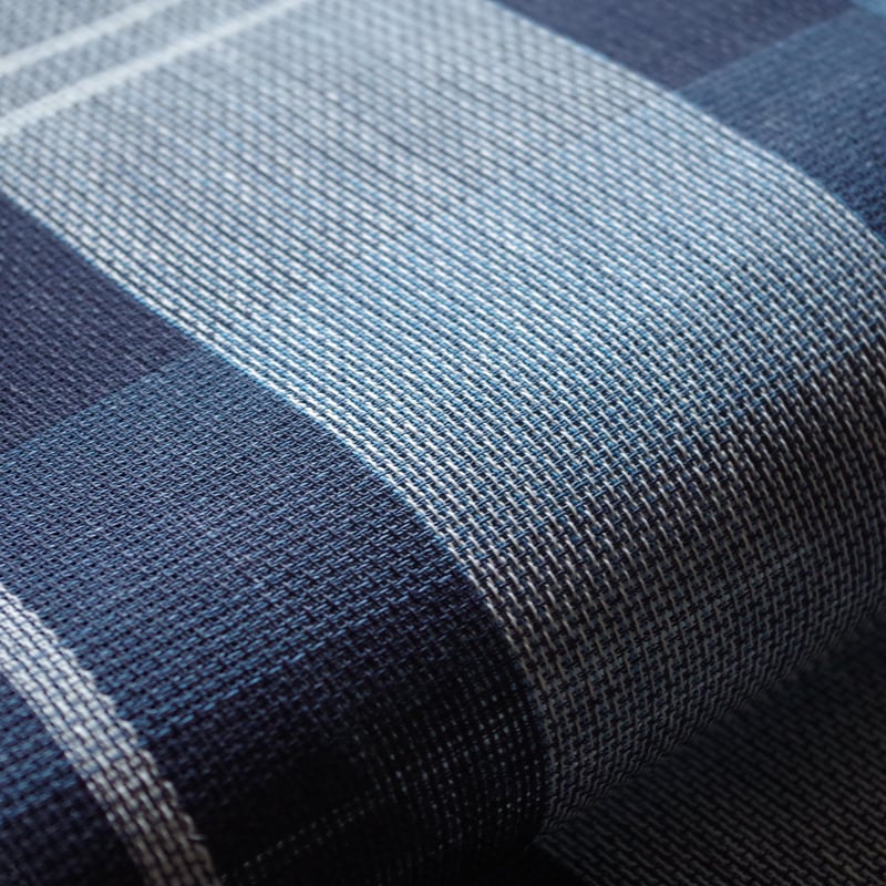 衣類　名古屋帯　白濃紺色模様 八寸名古屋帯 紺の格子 | 野の草