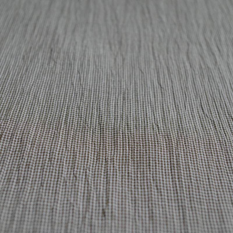 反物 小千谷縮 みじん格子 砂色 | 野の草