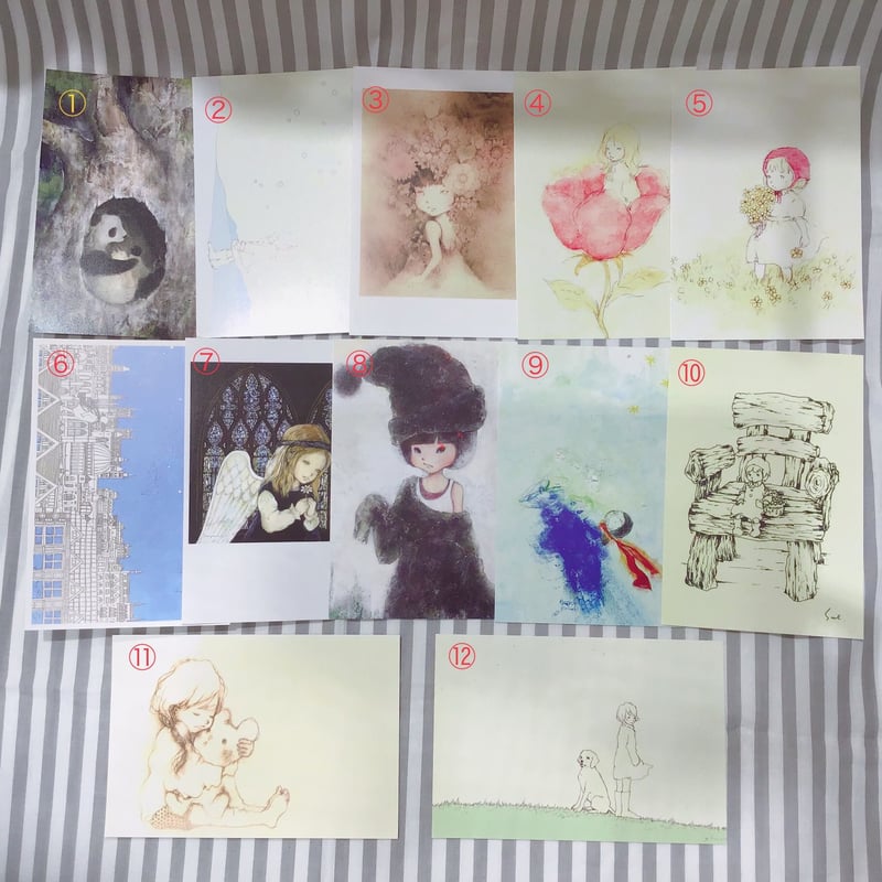 【木材に彩色】末吉陽子■きみのもとへ *2012年、Fewmany出品作品 ポストカード by末吉陽子 パターンA | FEWMANY shinjuku STORE