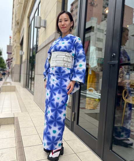 〈和男師〉広島 金襴織 帯ベルト（半巾）白ドット柄