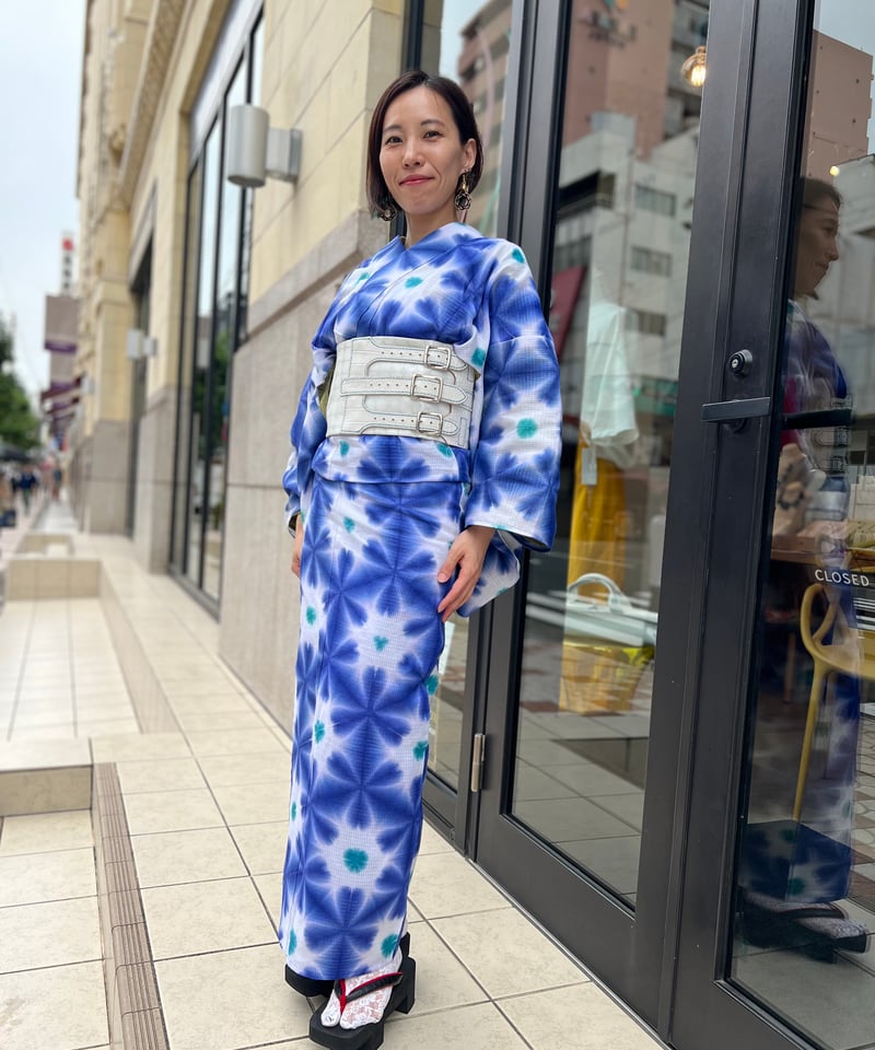和男師〉広島 金襴織 帯ベルト（半巾）白ドット柄 | 音遊 onyou market