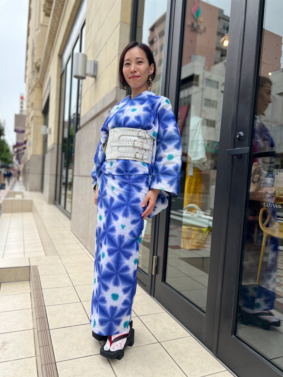 和男師〉広島 金襴織 帯ベルト（半巾）白ドット柄 | 音遊 onyou market