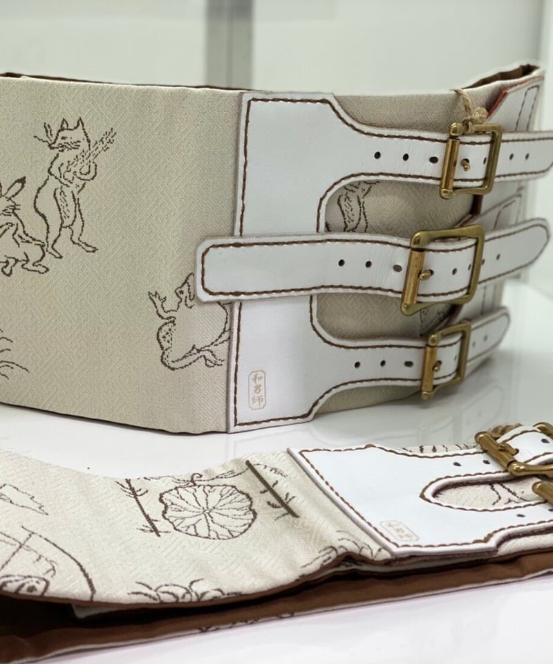 和男師〉京都西陣織 帯ベルト（半巾）鳥獣戯画 | 音遊 onyou market