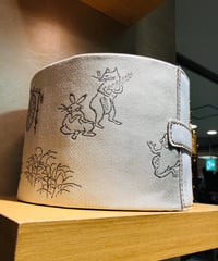 〈和男師〉京都西陣織 帯ベルト（半巾）鳥獣戯画