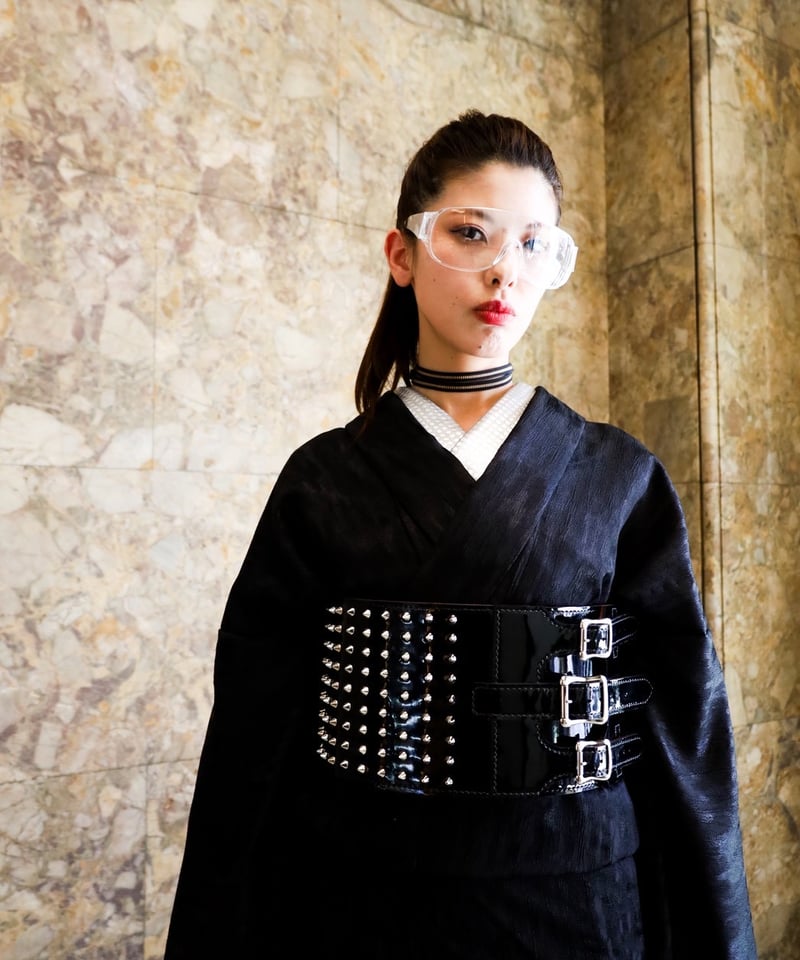 姫路レザー エナメルスタッズ 帯ベルト(半巾) | 音遊 onyou market