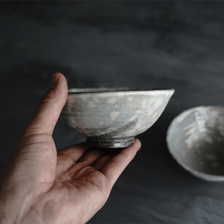 夫婦飯碗　 粉引手 大 小