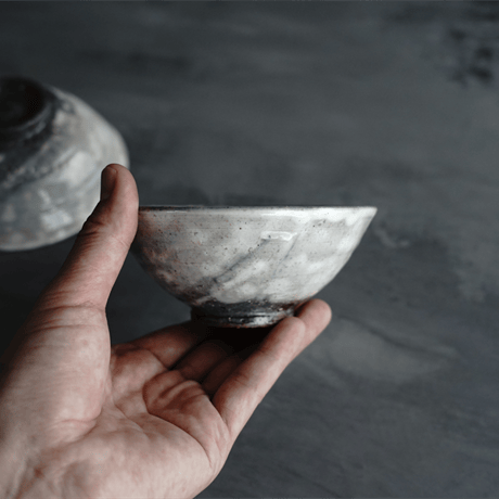 夫婦飯碗　 粉引手 大 小