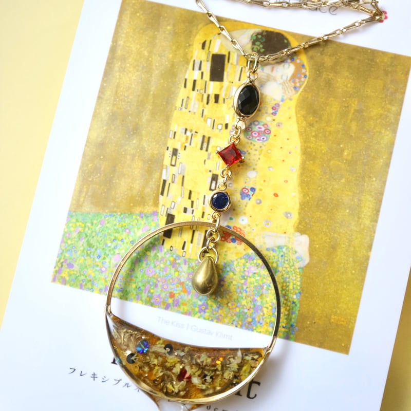 クリムト】絵画モチーフのRavissant フレキシブルネックレス