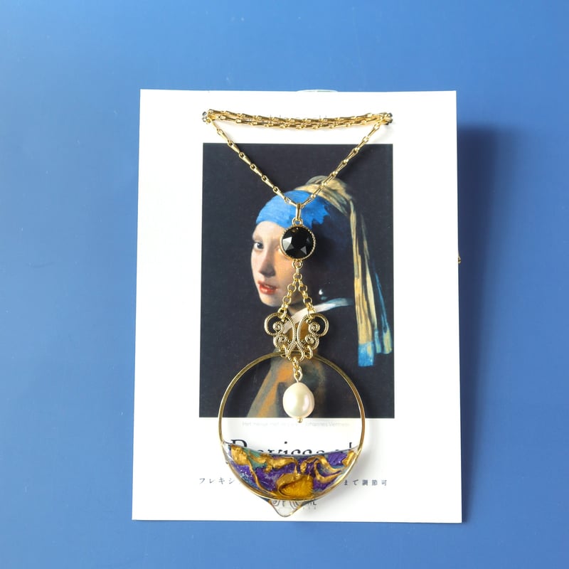 （真珠）絵画モチーフのRavissant フレキシブルネックレス & イヤリング 真珠】絵画モチーフのRavissant フレキシブルネックレス | ピヨノメ 造形舎