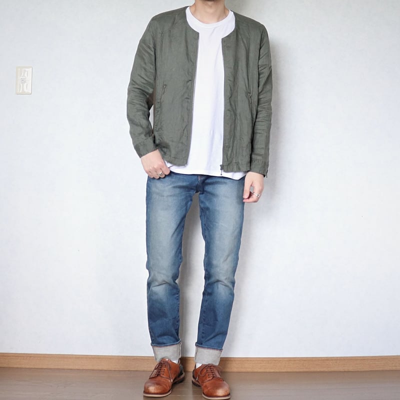 MEN】USED Johnbull(ジョンブル) 2class.ics リネンノーカラーブル...