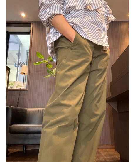 『Ganosch』綿サテン✨ウエストゴムドロストパンツ
