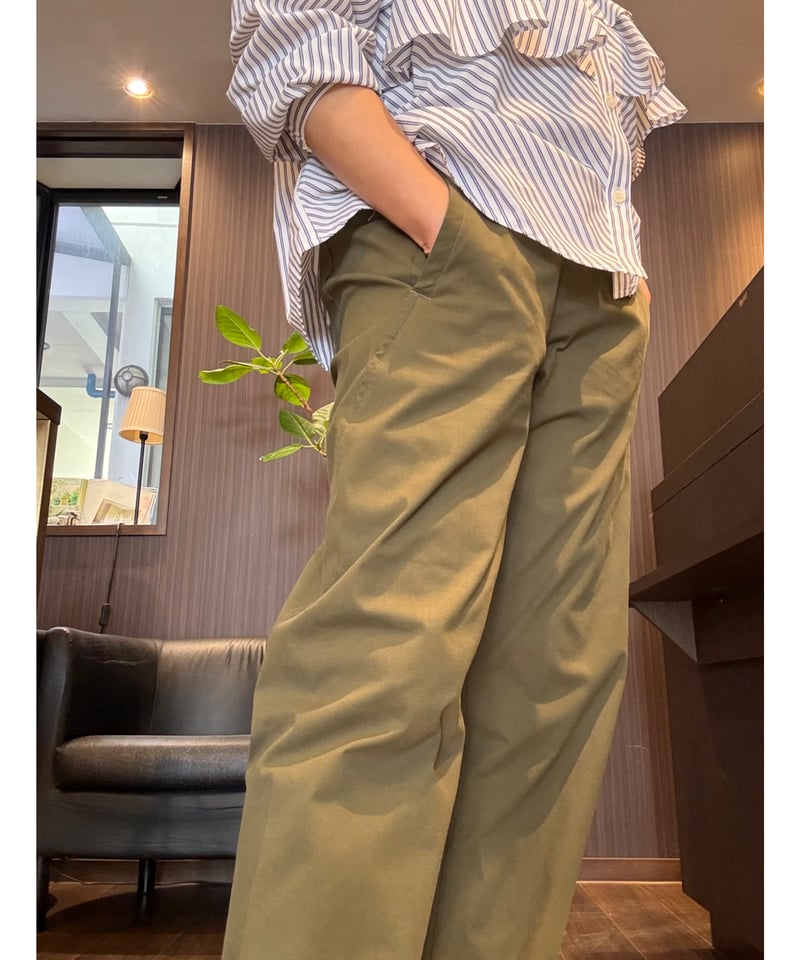 パーリーゲイツ　5/L 蓄熱　ロングパンツ　ブラウン　ウエストゴム　ドロスト 手洗い可能〉メランジ ツイル ドロスト パンツ｜ SHIPS 公式サイト