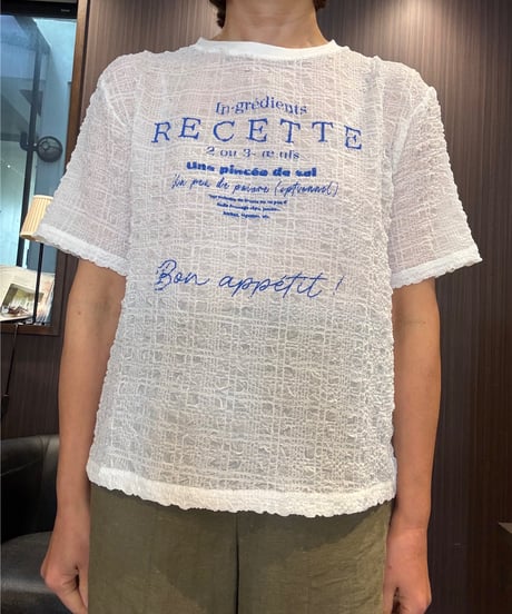 『Ganosch』シャーリングプリントTシャツ