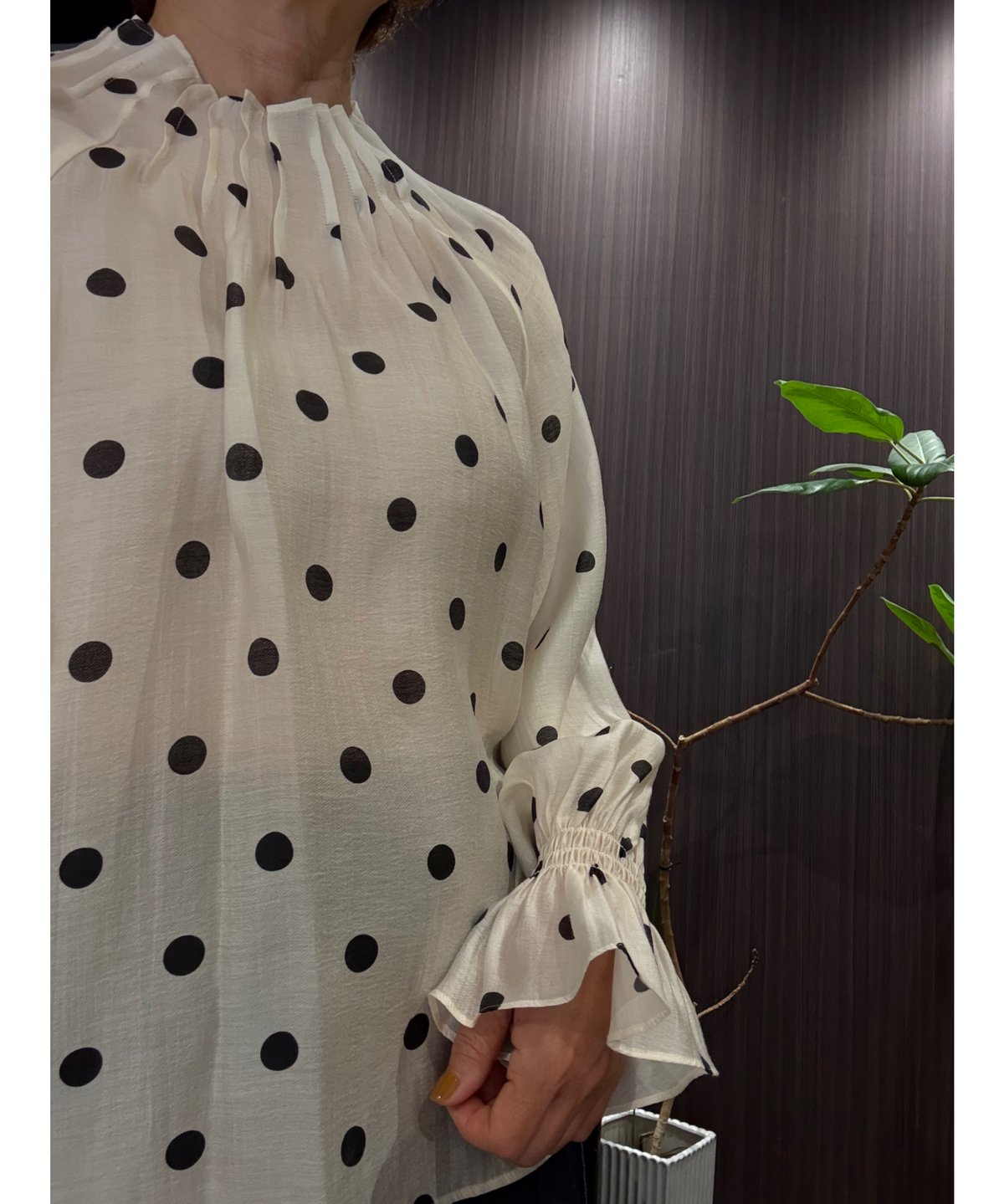 Nolley's』ピンタックドットプリントブラウス🤎 | petitluxe