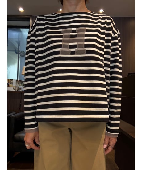 『HARRISS』チュール使い💜ボーダーTシャツ