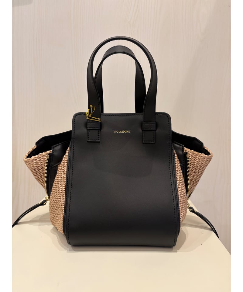 VIOLADORO』ラフィア調シート×牛革トートバッグ V－9023 | petitluxe