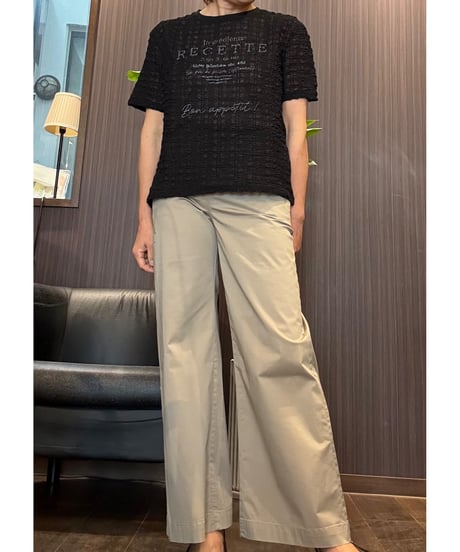 『Ganosch』シャーリングプリントTシャツ