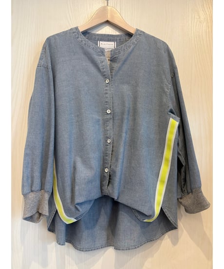 『BLUE FRONCE』サイドライン入り🌈薄手綿シャツ