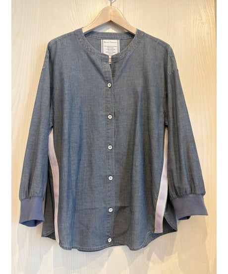 『BLUE FRONCE』サイドライン入り🌈薄手綿シャツ