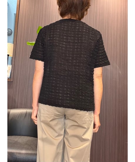 『Ganosch』シャーリングプリントTシャツ
