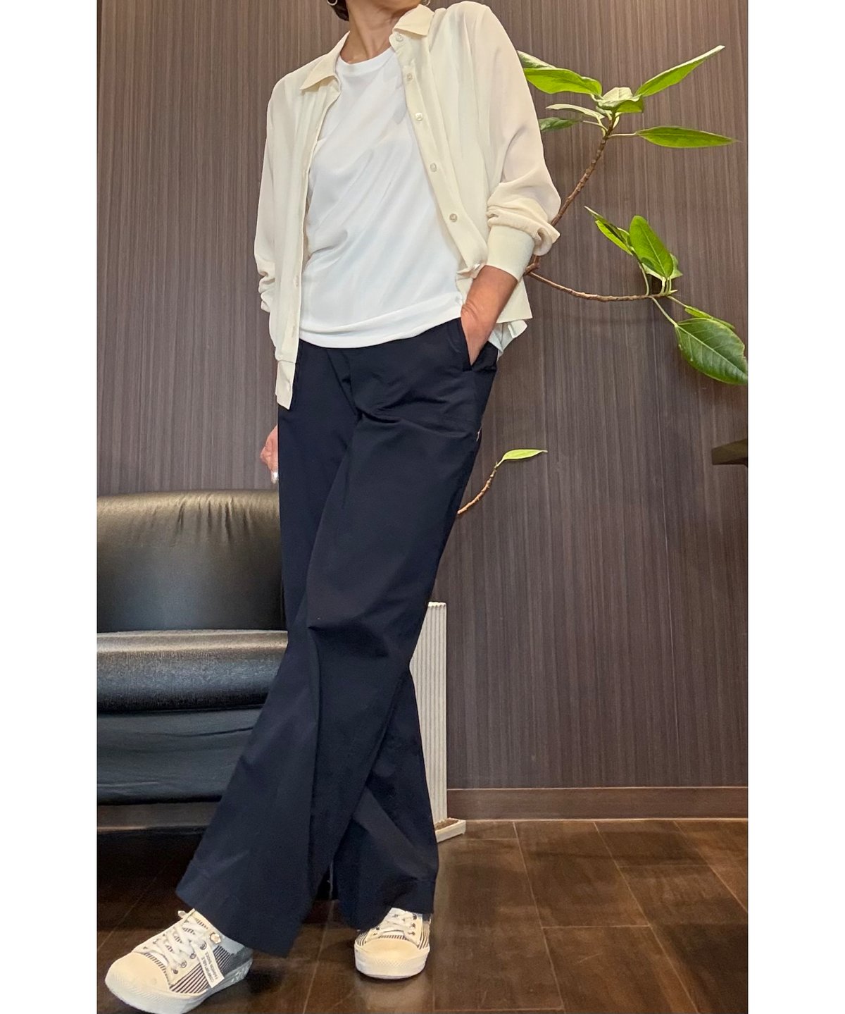 【NOLLEY'S】カフス裾リブシフォンシャツ Nolley's』カフス裾リブシフォンブラウス | petitluxe