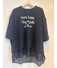『シビリゼ』メッシュ切り替え6分袖カットソー