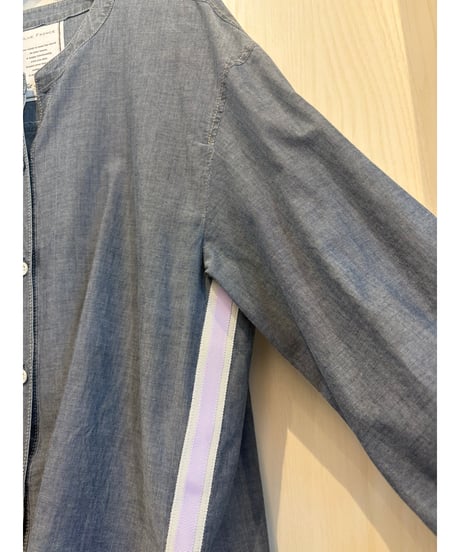 『BLUE FRONCE』サイドライン入り🌈薄手綿シャツ