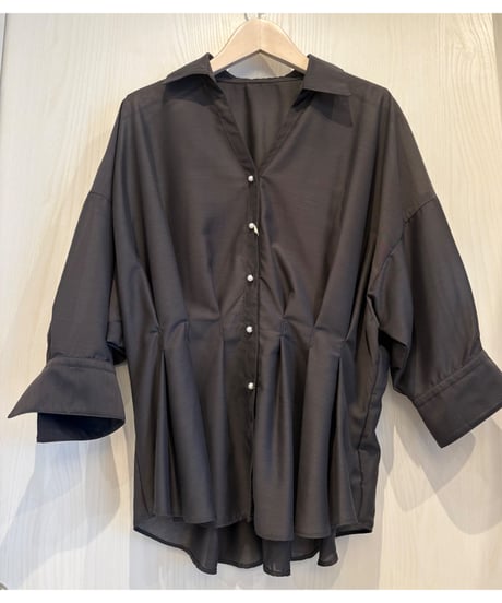 『Nolley's』シアースキッパータック半袖ブラウス