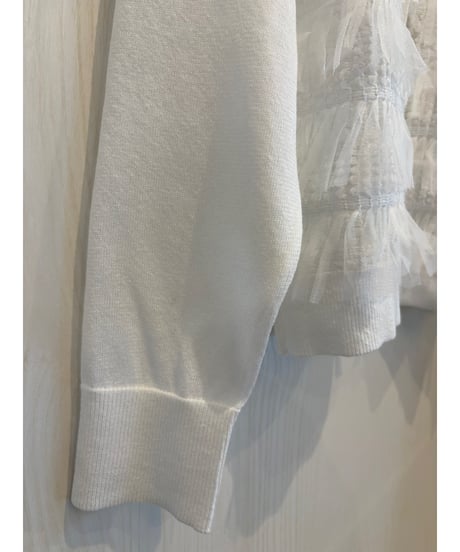 『Nolley's』チュールフリンジVネックカーディガン