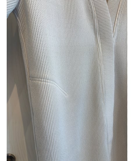 『Ganosch』ジャージー生地シアー切り替えロングカーディガン