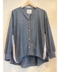 『BLUE FRONCE』サイドライン入り🌈薄手綿シャツ