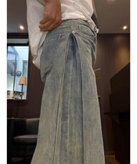 サイドタックワイドデニム💙