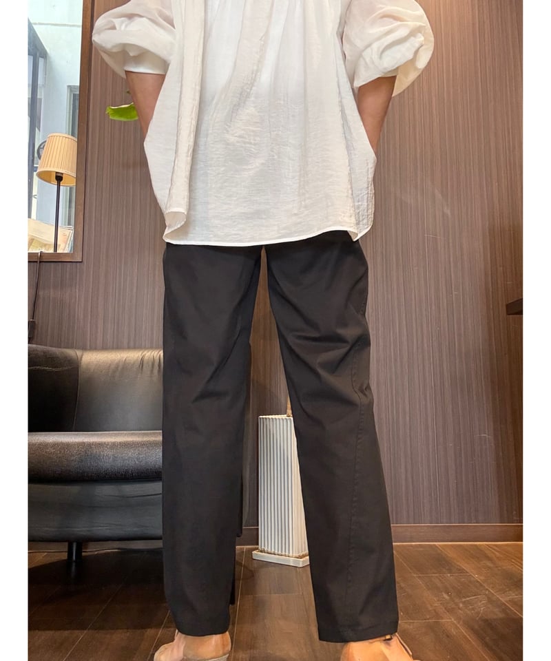 Ganosch』綿サテン✨ウエストゴムドロストパンツ | petitluxe