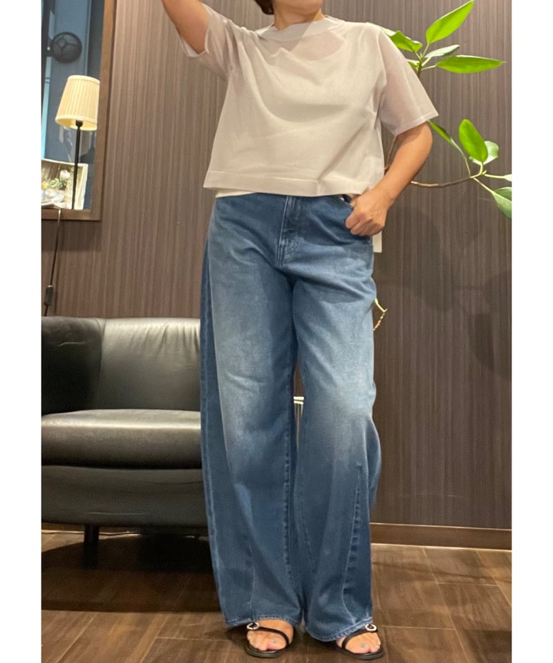 【新品】NOLLEY'S Rie Miller ハイウエストバギーデニム M Rie Miller ジーンズ デニム デニムパンツ 「RM denim」ハイ