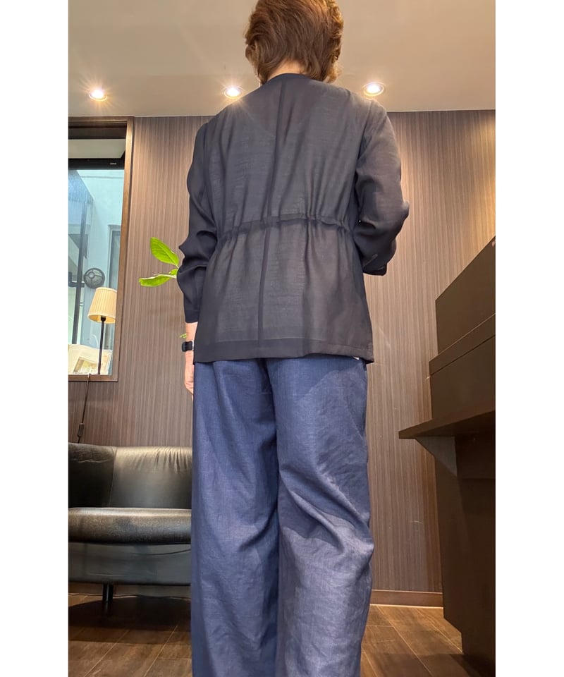 【新品タグ付き】BLUE FRONCE　シアーブルゾン　ブラック　ブルーフロンス BLUE FRONCE』こなれシアージャケット | petitluxe