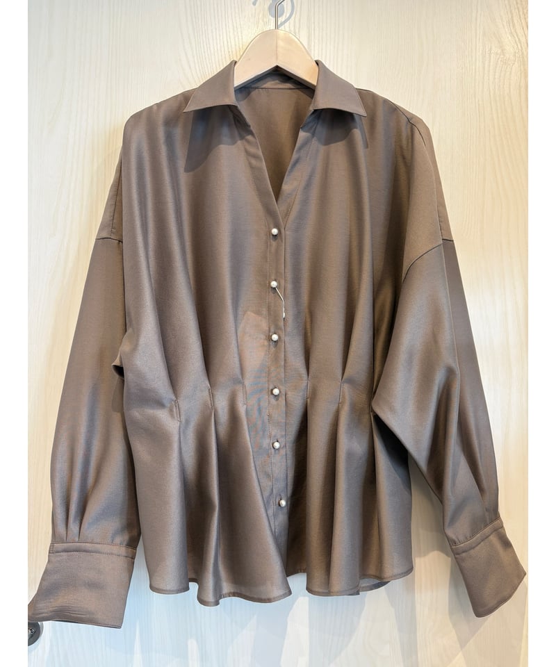 Nolley's』パール釦スキッパータックブラウス | petitluxe