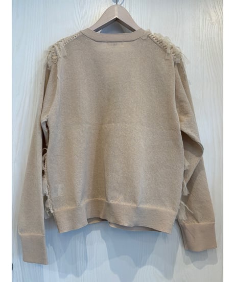 『Nolley's』チュールフリンジVネックカーディガン