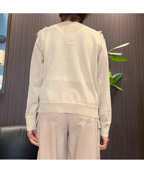 『Nolley's』チュールフリンジVネックカーディガン