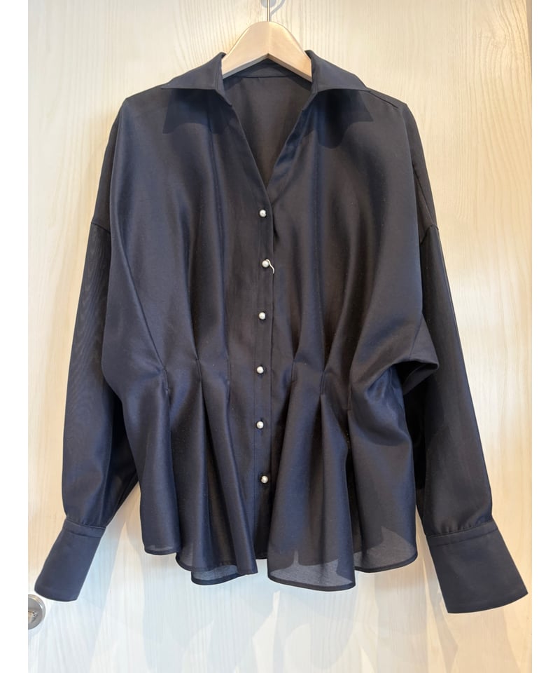⭐︎値下⭐︎【新品未使用】NOLLEY'S スキッパータックブラウス NOLLEY'S（ノーリーズ） ブラウス シャツ ウォッシャブルパール釦
