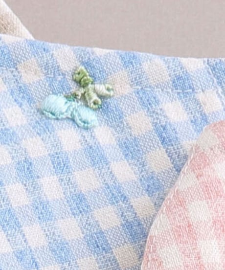 オーガニックコットンワンポイント刺繍付きマスク