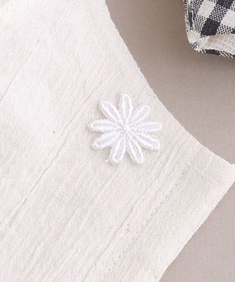 オーガニックコットンワンポイント刺繍付きマスク